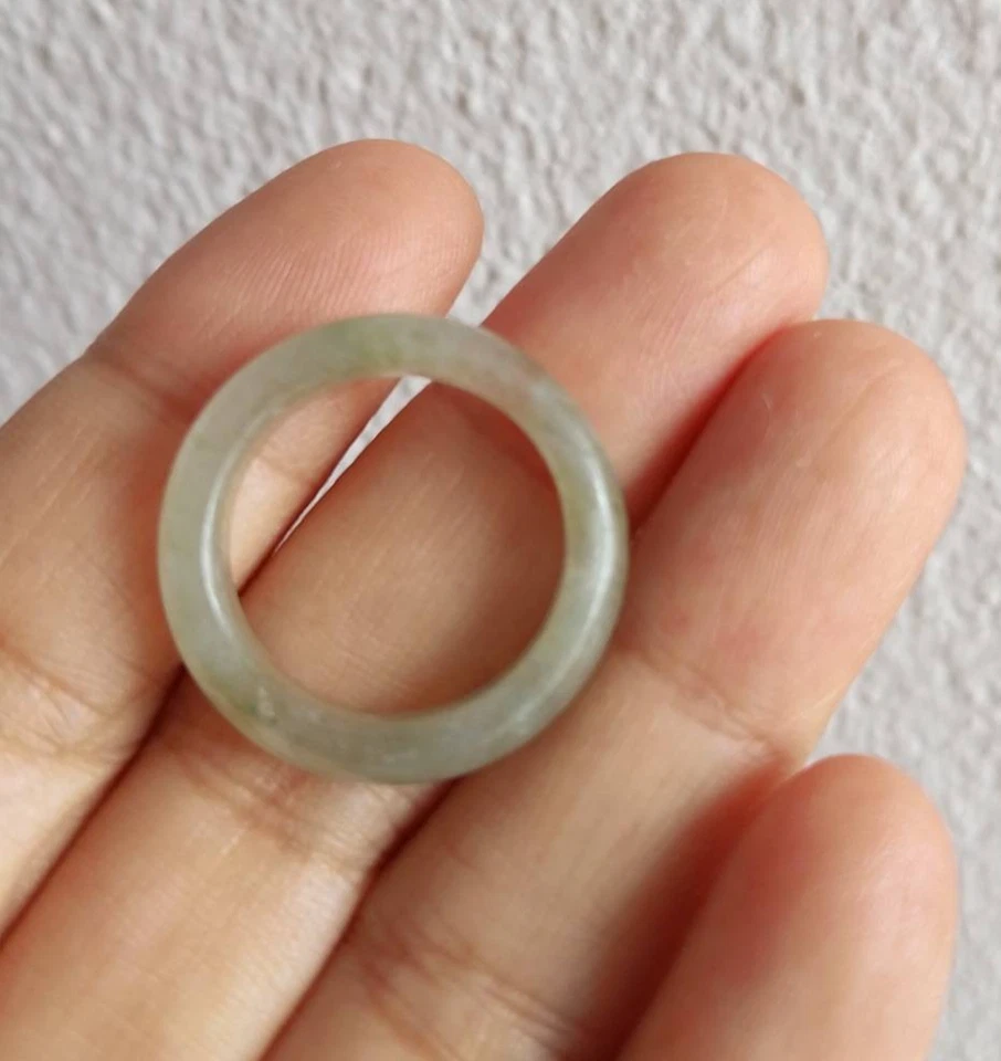 Natural Light Green Jade Untreated Myanmar Gemstone Ring Size 7.5 US 17.15 ct#9 - Image 2 of 4