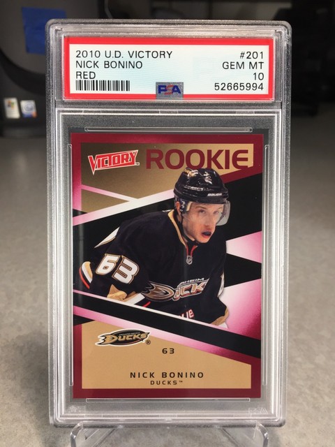 2010 Upper Deck Victory Red Nick Bonino Rookie #201 - PSA 10 - POP 3
