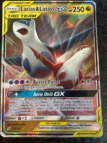 Latias & Latios GX 113/181 Sm-Team Up Holo Pokémon Card