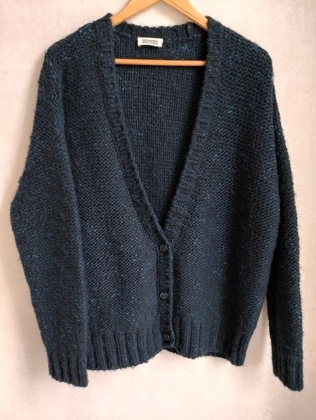 Women Closed Sweater Navy Wool 40 / L / 48