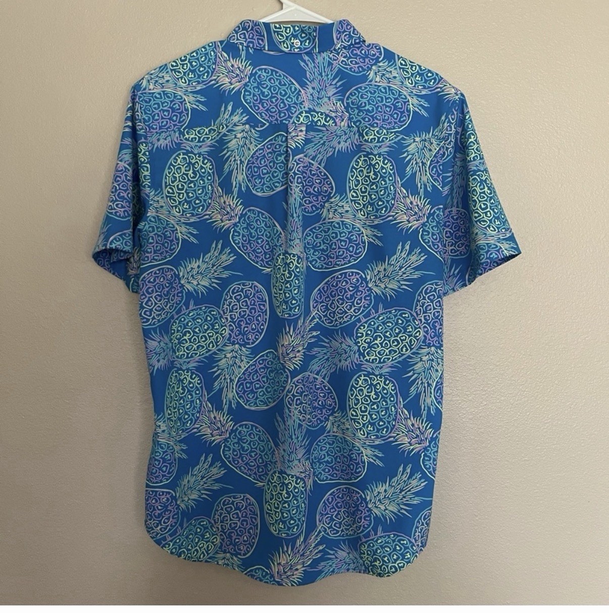 Chubbies Blue Pineapple Pullover Button Short Sle… - image 3