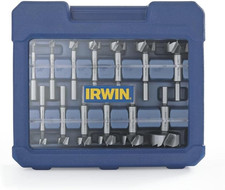 IRWIN Marples Forstner Bit Set - 14-Piece Carbon Steel Wood Drill Bits 1966893 