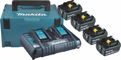 Makita Power Source Kit 18,0V 4x5Ah + Ladegerät DC18RD im MakPac 3 197626-8 -