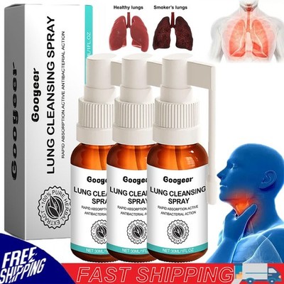 3Pack Natural Spray for Lung and Respiratory Support Herbal Cleansing Spray 30ml