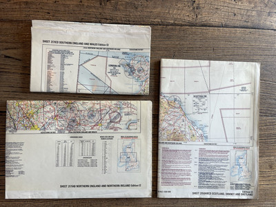 CAA Vintage Laminated Aeronautical Chart Map 1987/88/89 