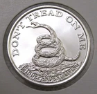 Independent Living Don't Tread Boston Tea Party 1 Troy oz .999 Fine Silver Round