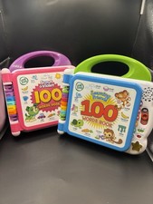 LEAP FROG Lot of 2 Learning Friends 100 Words Book  100 Animals Book WORKS 