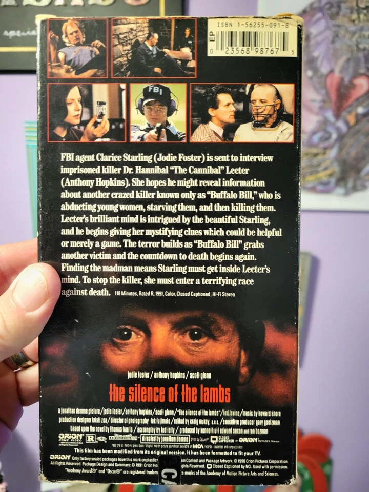 The Silence Of The Lambs VHS (1991) Red Flap Tape EP Mode (Rare HTF)  - Image 2 of 4