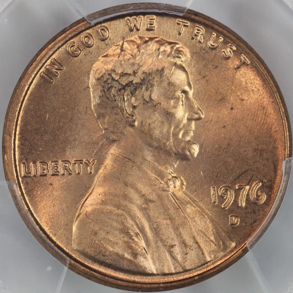 MS 65 Graded 1976 Lincoln Memorial Small Cents (1959-2008) for