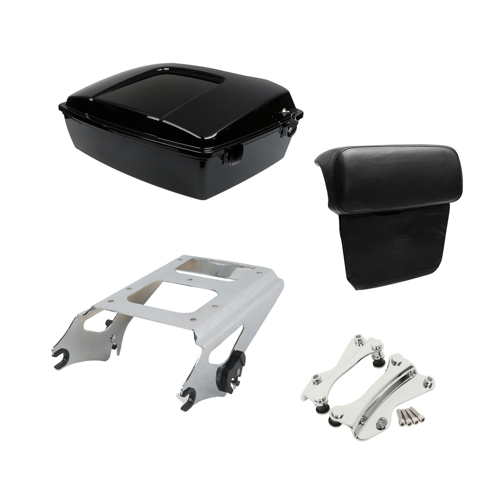 10 7 Chopped Trunk Backrest Luggage Rack For Harley Touring 2009 2013