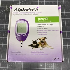 Alphatrak 2 Blood Glucose Starter Kit Pet Dog Cat 