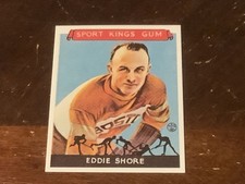 1933 Goudey Sports Kings Reprint # 19 Eddie Shore Boston Bruins