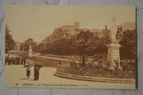 CPA"" LOUDES - The Crowned Virgin and the Castle  - Picture 1 of 1
