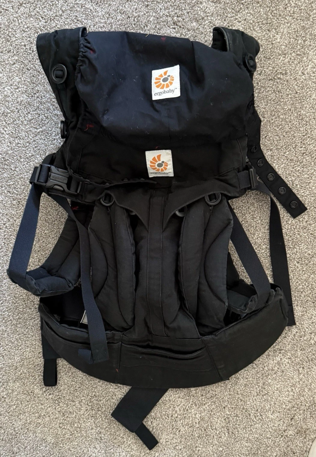 Ergobaby 4 Position Omni 360 All-In-One Baby Carrier Onyx Black (7-45lbs)