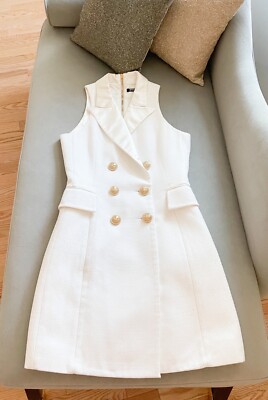 balmain sleeveless blazer dress turquoise gold buttons Blush Pink V Neck Sleeveless Chiffon Short Bridesmaid Dress with Rose –  kateprom