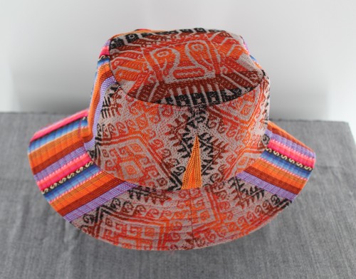 Cappello a secchio Perù Manta Tessuto Multicolore Vedi Descrizione su Come Misurare - Foto 2 di 6