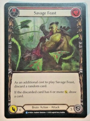 Flesh And Blood Welcome to Rathe Savage Feast (Red) WTR014 Unlimited NM/M
