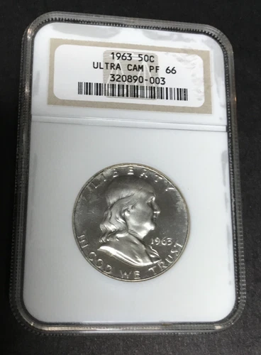 1963 Silver Franklin Half Dollar, NGC PF 66 ULTRA CAM