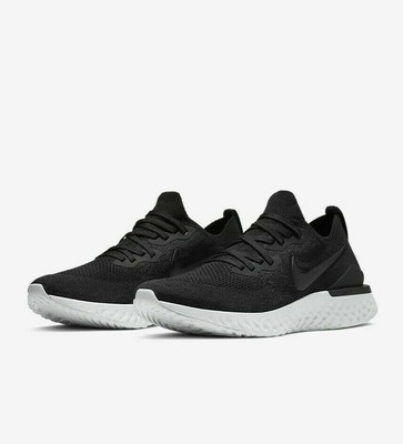 nike epic react 2 black white