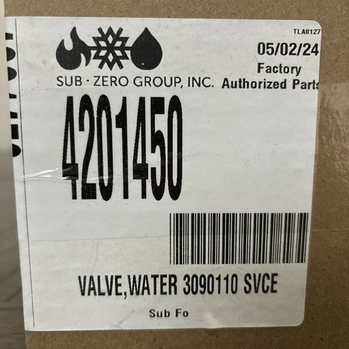 Genuine Sub Zero Refrigerator Water Valve Part #4201450 New OEM