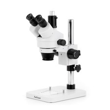 AmScope 7X-45X Trinoculare Stereo Zoom Microscopio Su Pilastro Base+ 56 Luce LED