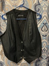 Wilson's Black Leather Vest Brand New Small