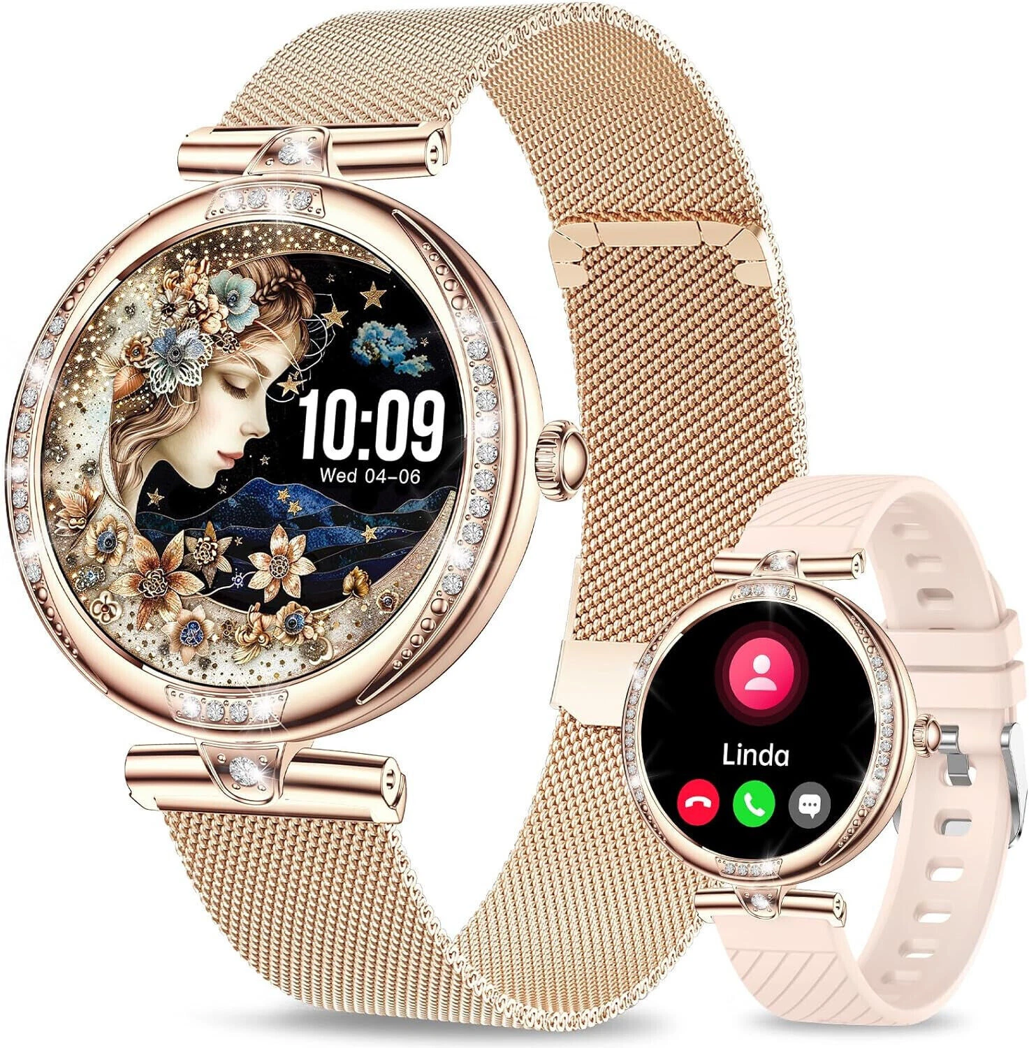 Smart Watch Women Men with Phone Function Wristwatch for iPhone Samsung Huawei