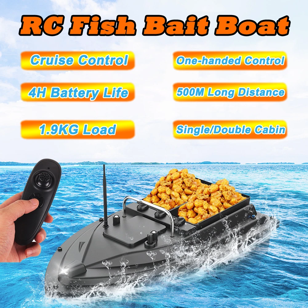 Big Hopper Remote Control Fishing Bait Boat Rechargable Long