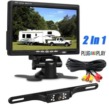 7'' Backup Camera and Monitor Kit System Parking Night Vision For Truck RV Van