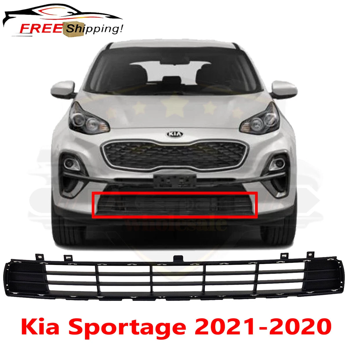 For 2020 2021 Kia Sportage Replace Front New Lower Bumper Grille