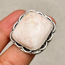 Sunstone Gemstone Handmade 925 Sterling Silver Jewelry Ring Size 7