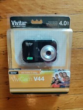 Vintage Vivitar ViviCam V44 Digital Camera Black 4.0 Mega Pixel Y2K New Other
