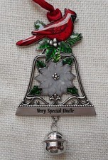 NEW Bell Ornament, "Very Special Uncle", from Ganz