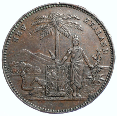 1881 NEW ZEALAND Milner & Thompson Christchurch Antique Penny