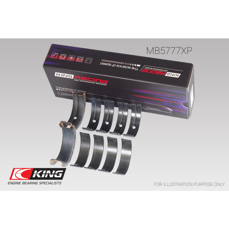 King Main Bearing Set MB5777XP; pMax Black XP Standard for GM LS Dart