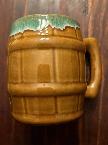 Vintage Van Briggle Pottery Colorado Springs Colorado Drip Barrel Coffee Mug