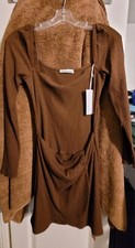 Reformation Cleona Knit Dress In Cafe Brown Size M NWT