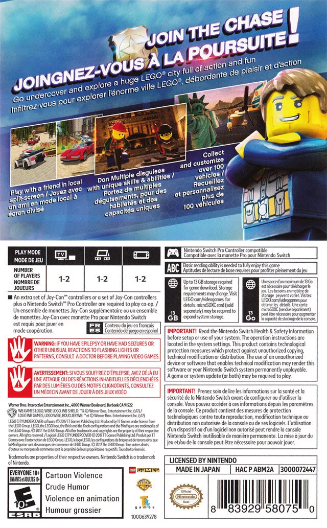 Lego City Undercover Co-op (Nintendo Switch) 