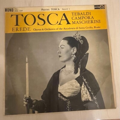 PUCCINI TOSCA TEBALDI CAMPORA MASCHERINI CHORUS & ORCHESTRA ACC. SANTA CECILIA