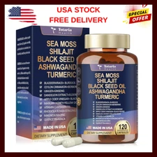 25-In-1 Sea Moss Black Seed Oil Ashwagandha Ginger Shilajit Supplement 18525Mg,