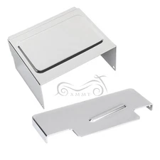 Motorcycle Metal Top +Side Battery Box Cover Kit For Harley Dyna Super Glide FXD