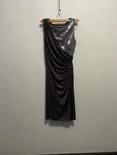 Adrianna Papell Evenings Sequin  Rouched Dress Sz 10P
