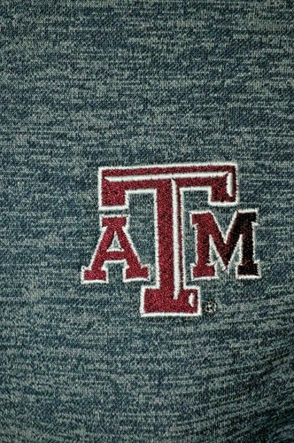 Texas A&M Aggies NCAA Women's "TECH FLEECE" Full Zip Hooded Blue Heather Jacket - Picture 12 of 12