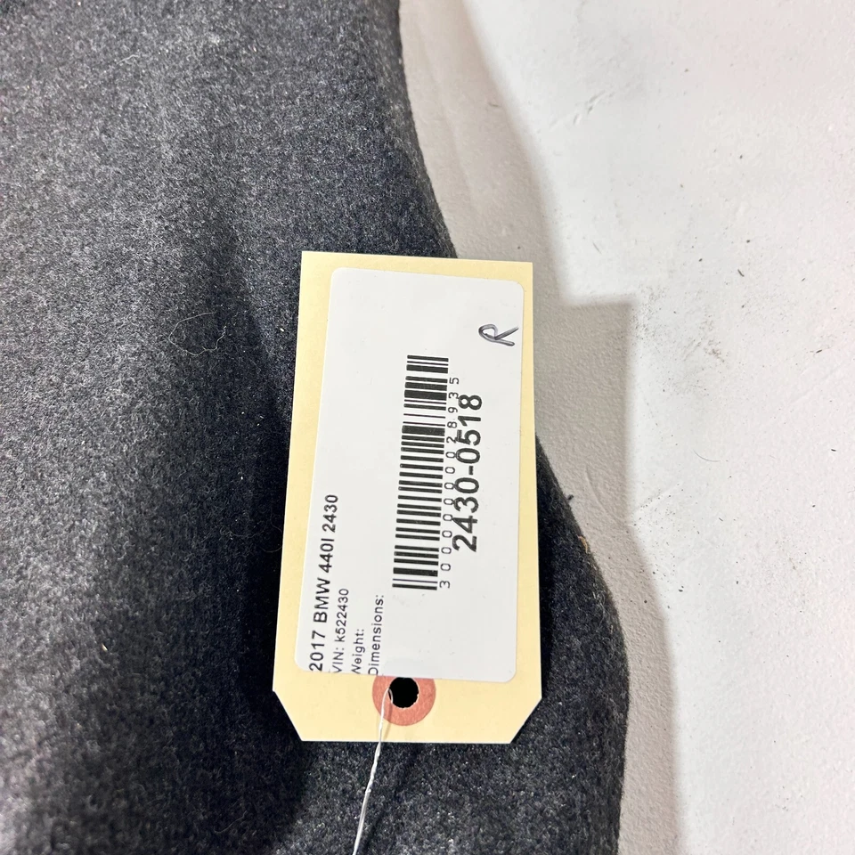 BMW 440i 2017-2020 maletero trasero lado pasajero compartimento de almacenamiento alfombra OEM Foto 2 de 4