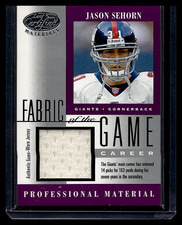 2001 LEAF CERTIFIED MATERIALS FABRIC OF THE GAME USED JERSEY JASON SEHORN # /163