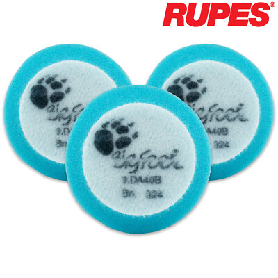 3x Rupes BigFoot D-A Intermediate Medium Polierschwamm Polierpad 30mm Ø 30/45mm