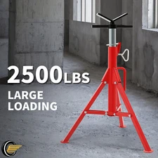 V-Head Jack Stand 28"-52" Folding Pipe Stand 2500 lbs  Steel Stability Stand