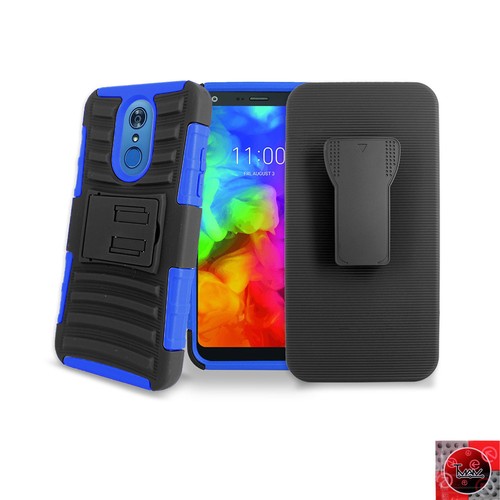 For LG Q7 Plus /Q610 Armor Hybrid Belt Holster Super Combo Cover Hard+Soft Case - Picture 6 of 7