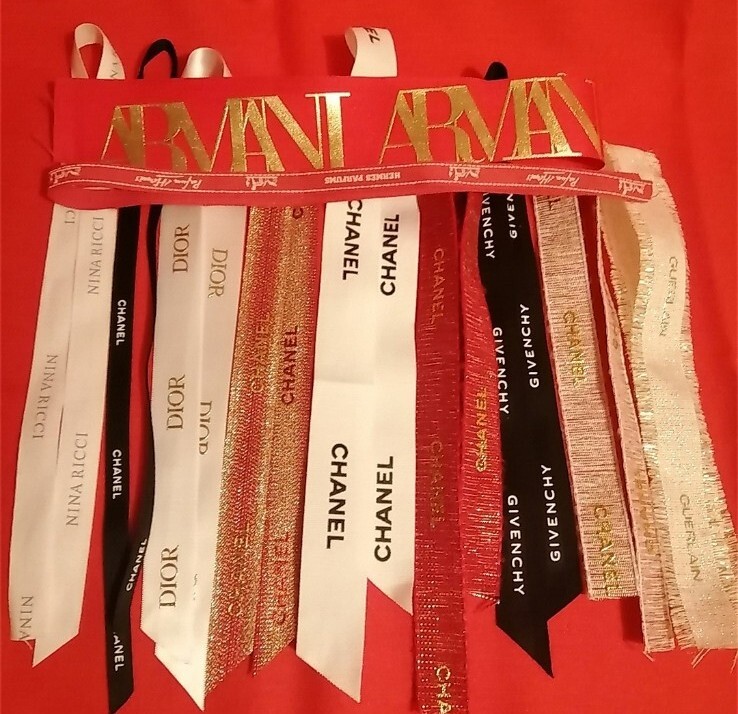 Rubans Chanel Armani Hermès lot de 11 cordons de 50cm pour mercerie créative et upcycling