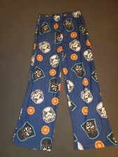 Boy's Star Wars Pajama Pants Galactic Empire Darth Vader Storm Trooper Blue sz 8